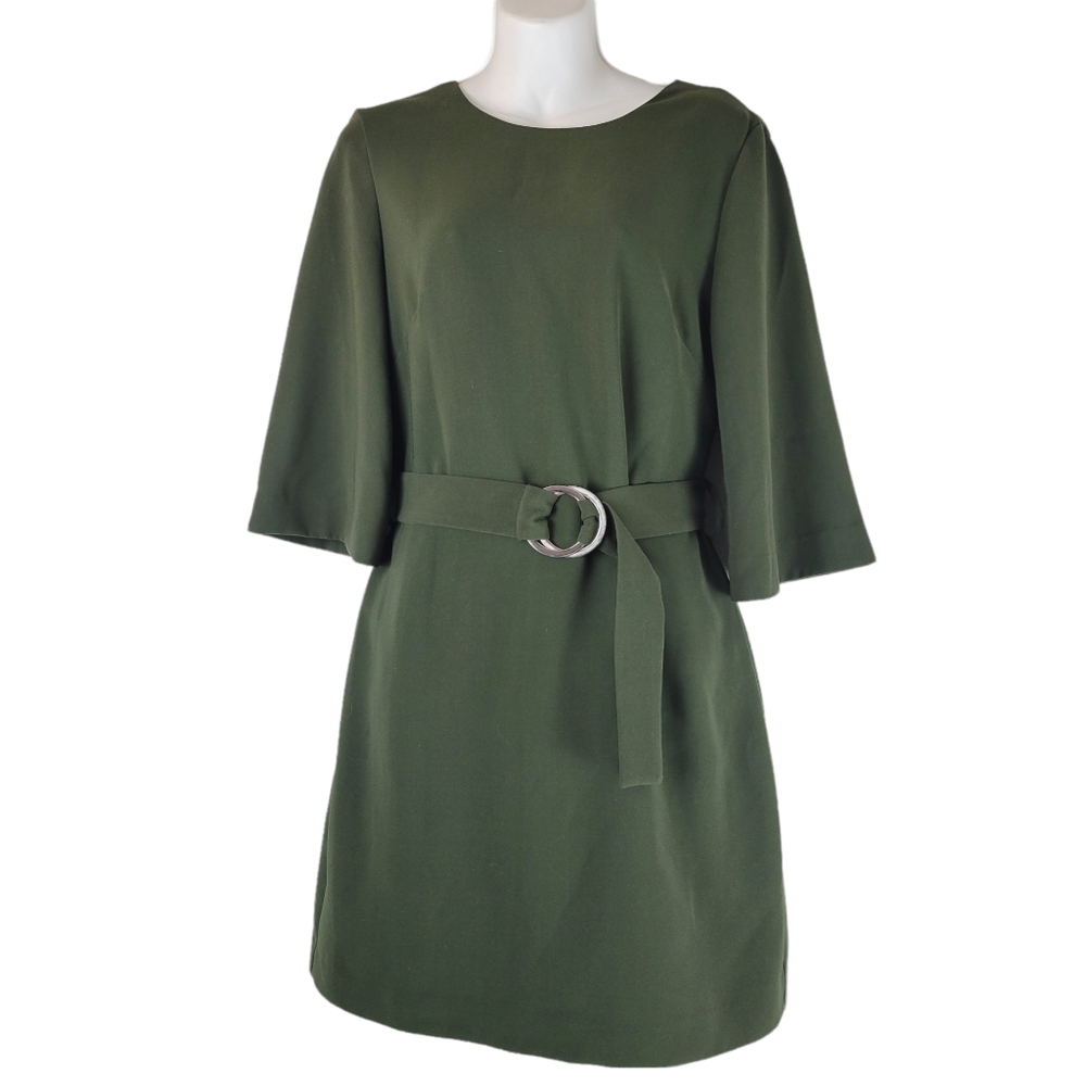 MANGO MNG Basics V-Back Belted Dress